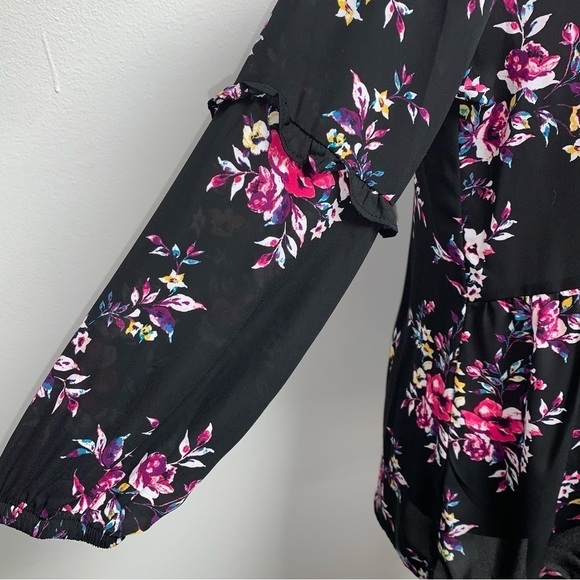 The Pioneer Woman Floral Blouse Top Tunic Woman's Size Small - Picture 7 of 11